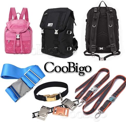 10 عبوات معدنية من CooBigo مقاس 5/8 بوصة (15 مم) مشبك تحرير جانبي لأساور Paracord للحيوانات الأليفة وحقيبة ظهر وحزام جلدي DIY Craft # FLQ102-15(Mix-s) ألوان متنوعة in Kuwait