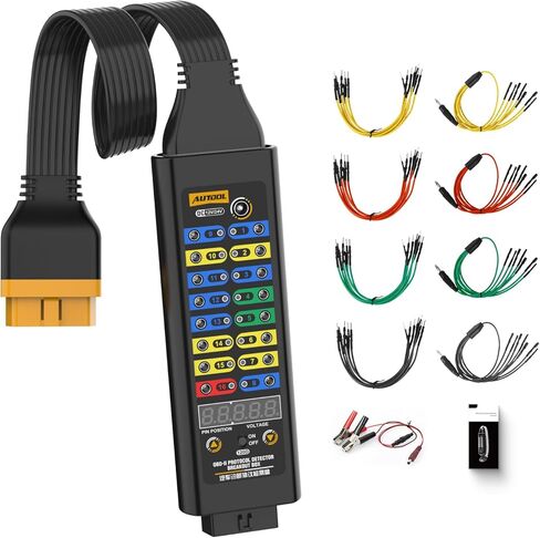 AUTOOL obd ii كابل توفير ذاكرة السيارة 12 فولت وحدة التحكم الإلكترونية في حالات الطوارئ كابل إمداد الطاقة العرض الرقمي obd ii طقم كشف تسرب البطارية مع مصهر 3a ومشبكي التمساح in Kuwait