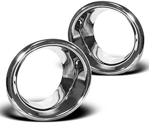 Front Bumper Driving Fog Light Ring Bezels Covers Trim Molding Chrome Compatible with 2006-2010 Hummer H3 in Saudi Arabia