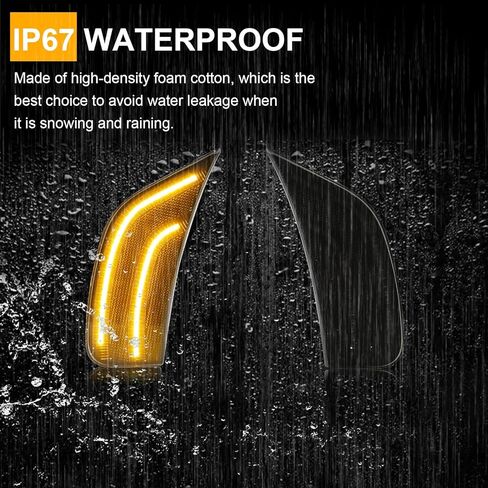 Smoked Lens LED Side Marker Light Compatible with 2021-2024 Yukon/Tahoe/Yukon Denali/Yukon XL/Escalade/Suburban/Escalade ESV Driver Passenger Sidemarkers Lamp Orange Front Turn Singal Lights in Saudi Arabia