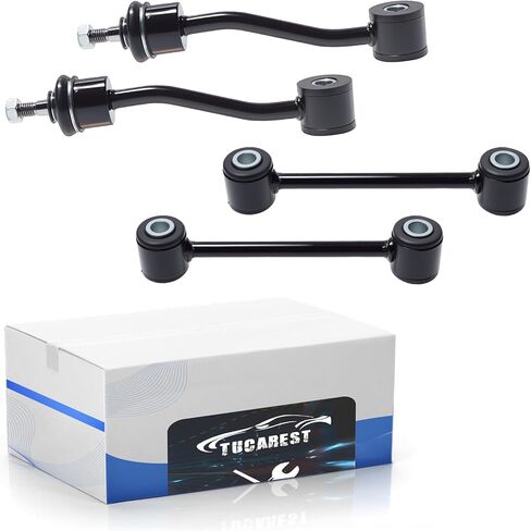 Front Rear Stabilizer Sway Bar Link 4Pcs (K80244 K3197) Compatible With 1997-2006 Je-ep Wrangler TJ [# 5208771AB 52088896AA 52087771 52087863] in Saudi Arabia