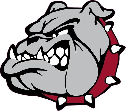 StickerTalk Bulldog Mascot Vinyl Sticker, 5 inches by 4.5 inches in Kuwait