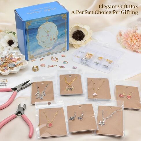 18K Gold Silver Necklace Chains for Jewelry Making - 79FT 16 Rolls Bracelet Chains with Charms - Letter Pendants, Jump Rings, Lobster Clasps, Pliers and Accessories for DIY Jewelry Crafting Gifts in Saudi Arabia
