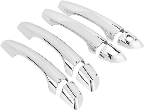 Qiilu Car Exterior Door Handle Cover Trim for Hyundai Elantra 2018-2019 8pcs Car Door Handle Grip Covers Exterior ABS Silver for Left-Hand Driving in Kuwait
