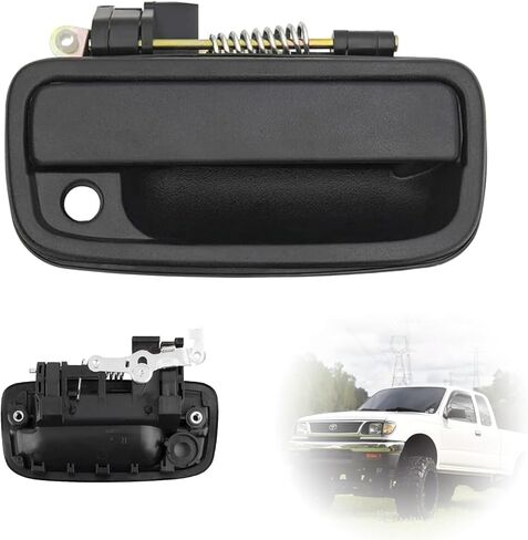 69220-35020 Exterior Front Driver Black Door Handle Replacement - Compatible with 1995-2004 Toyota Tacoma 1999 2000 2001 2002 2003 2004 1996 1997 1998- Plastic - OE 91319 79344 TO1310117 in Saudi Arabia