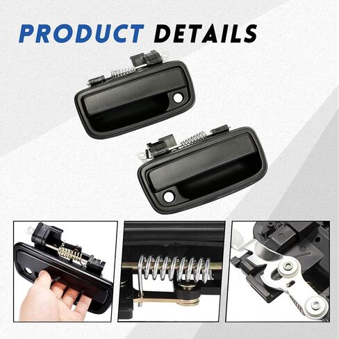 69220-35020 Exterior Front Driver Black Door Handle Replacement - Compatible with 1995-2004 Toyota Tacoma 1999 2000 2001 2002 2003 2004 1996 1997 1998- Plastic - OE 91319 79344 TO1310117 in Saudi Arabia