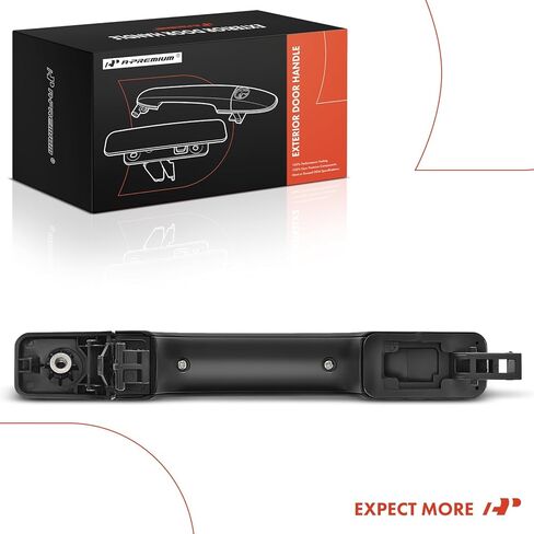 مقبض باب خارجي من جانب الركاب الخلفي الأيمن A-Premium متوافق مع Kia Soul 2014-2019، بدون نظام بدون مفتاح، أسود معبأ، استبدال # 83661-B2010، 83662-B2010 in Kuwait