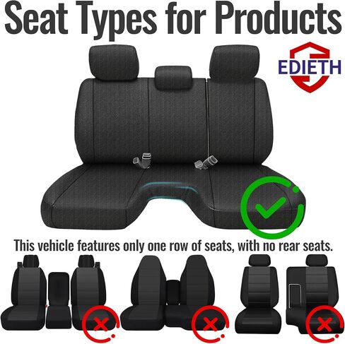 Custom Bench Seat Cover for Toyota Tacoma 2005 2006 2007 2008 2009 2010 2011 2012 2013 2014 Bench Seat Protector Made of Composite Sponge Fabric for Enhanced Elasticity and Cushioning - Black in Saudi Arabia