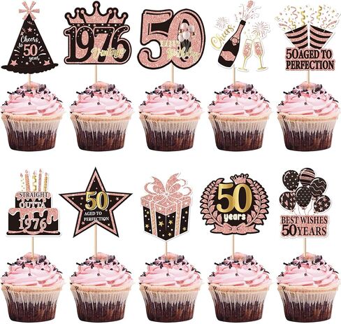 Rsstarxi 40 Pack Happy 30th Birthday Cupcake Toppers Rose Gold Thirty Straight Outta 1996 Cupcake Picks 30 Fabulous Cheers to 30 Years Cake Decorations for Women 30th Birthday Party Supplies in Kuwait