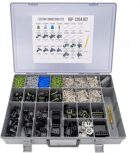 Delphi GENUINE OEM WeatherPack Connector Kit WP-1104: Sealed Weatherproof Automotive Electrical Connectors 20-12 Gauge 1104 Piece Kit in Saudi Arabia