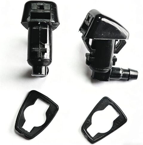 25823360 فوهات غسيل الزجاج الأمامي متوافقة مع CHEVROLET/GMC/BUICK/CHRYSLER/DODGE، استبدل OE# 15247800 5101940AB 25823361 فوهة ممسحة الزجاج الأمامي قطعتان in Kuwait