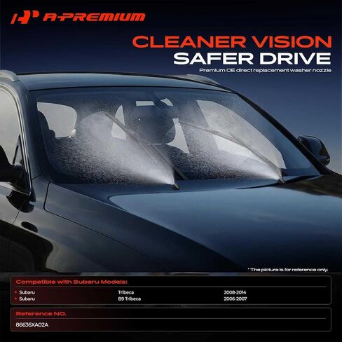 فوهة غسيل الزجاج الأمامي الممتازة A-Premium متوافقة مع Subaru Tribeca 2008-2014، B9 Tribeca 2006-2007، حزمة من 2 in Kuwait