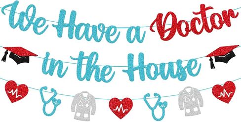 We Have a Doctor in the House Banner Medical Doctor Graduation Party Decorations Dentist 2026 Medical College School Survivor Congrats Grad Party Supplies in Saudi Arabia