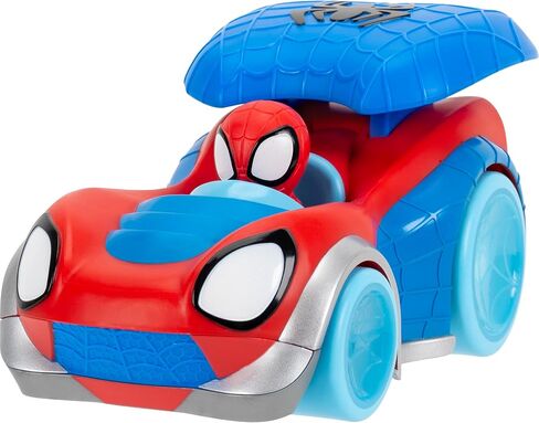 Jazwares Marvel Spidey and His Amazing Friends Power Web Racer - 8-Inch Vehicle with Rev Up Spoiler, Light Up Wheels, and Built-in-Character in Kuwait