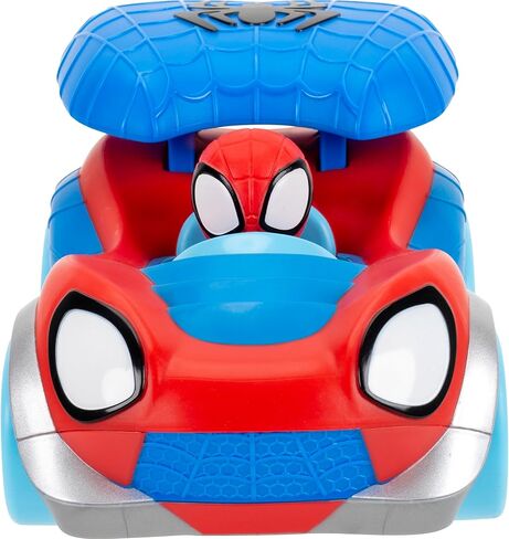 Jazwares Marvel Spidey and His Amazing Friends Power Web Racer - 8-Inch Vehicle with Rev Up Spoiler, Light Up Wheels, and Built-in-Character in Kuwait