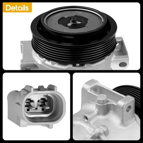 Oktiger AC Compressor with Clutch for Jeep Compass Patriot 2009 2010 2011 2012 2013 2014 2015 2016 2017 2.0L 2.4L, for Dodge Caliber 2009-2012 Replacement Air Conditioner AC Compressor, OE 55111610AA in Saudi Arabia