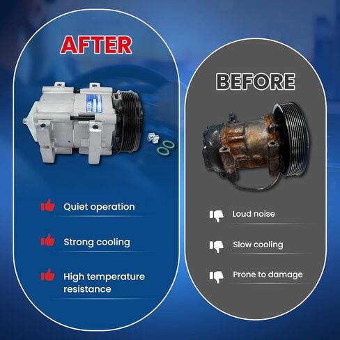 MOCA AC Compressor Compatible with 93-05 for Ford Explorer, 02-05 for Mazda B4000, 98-01 for Mercury Mountaineer, 98-11 for Ford Ranger V6 4.0L with Clutch in Kuwait