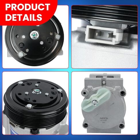 MOCA AC Compressor Compatible with 93-05 for Ford Explorer, 02-05 for Mazda B4000, 98-01 for Mercury Mountaineer, 98-11 for Ford Ranger V6 4.0L with Clutch in Kuwait