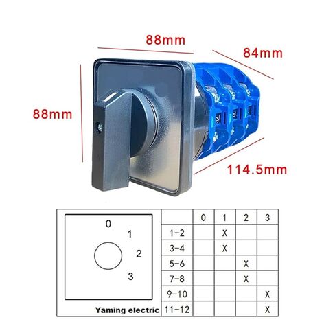 690V 125A Three Pole LW26-125/3 Multi Position Panel Installation cam Conversion Rotary Switch LW28 YMW26(0-1-2-3) in Saudi Arabia