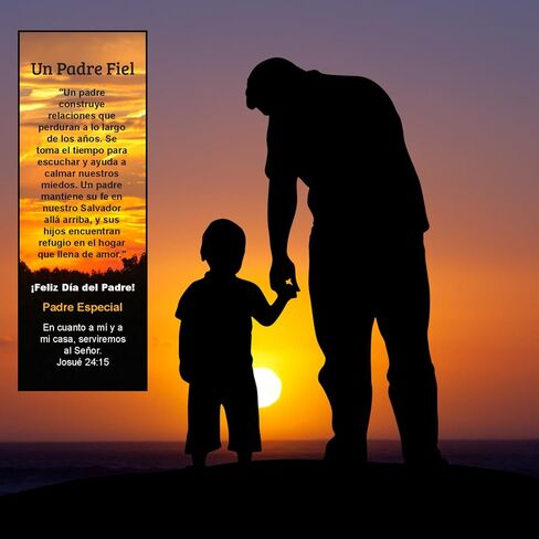 50 Count Spanish Version Faithful Falther Special Dad Joshua 24 Premium Father's Day Bookmarks for Churches Evangelism in Kuwait
