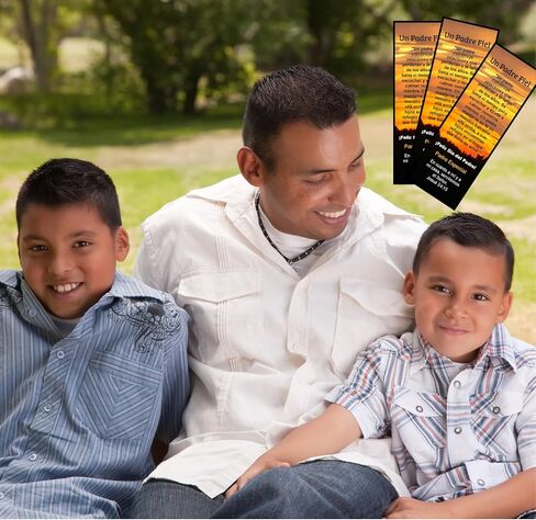 50 Count Spanish Version Faithful Falther Special Dad Joshua 24 Premium Father's Day Bookmarks for Churches Evangelism in Kuwait