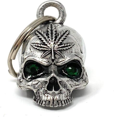 Bravo Bells Pot Head Skull Diamond Bell - ملحق جرس راكب الدراجة النارية أو سلسلة مفاتيح من أجل الحظ السعيد على الطريق in Kuwait