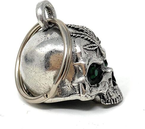 Bravo Bells Pot Head Skull Diamond Bell - ملحق جرس راكب الدراجة النارية أو سلسلة مفاتيح من أجل الحظ السعيد على الطريق in Kuwait