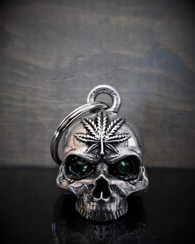 Bravo Bells Pot Head Skull Diamond Bell - ملحق جرس راكب الدراجة النارية أو سلسلة مفاتيح من أجل الحظ السعيد على الطريق in Kuwait