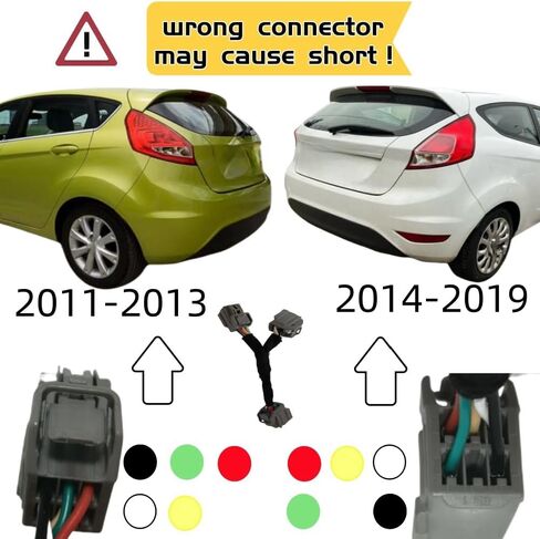 LED Tail Lights Assembly Compatible with Ford Fiesta 2011-2013 2014-2019 Hatchback Start-up Animation Sequential Turn Signal Rear Lamps Accessory in Saudi Arabia
