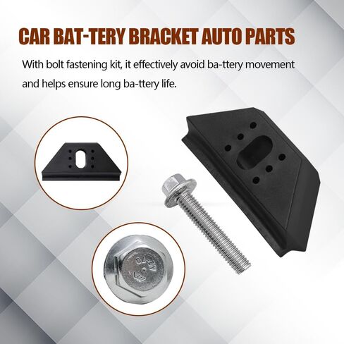 Base Clamp Battery Hold Down Kit, Battery Hold Down with 304 Stainless Steel Bolt Kit, Battery Holder Compatible with GMC Buick Chevy Hummer Saturn Pontiac Oldsmobile, Replaces OEM# 14005061 in Saudi Arabia