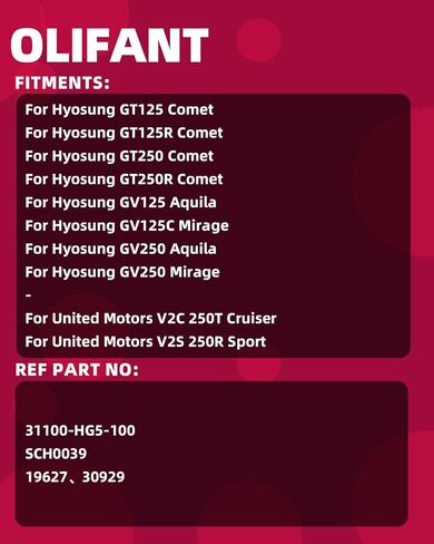 Starter for Hyosung GT125 Comet GT125R GT250 GT250R GV125 GV250 Aquila Mirage/United Motors V2C 250T V2S Cruiser 250R Sport in Kuwait