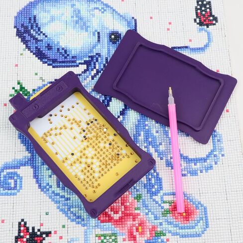 Tontut Diamond Painting Tray Kit, Moon-Shaped DIY Diamond Storage Box, a Convenient Sorting Tool for Beads and Rhinestones in Kuwait