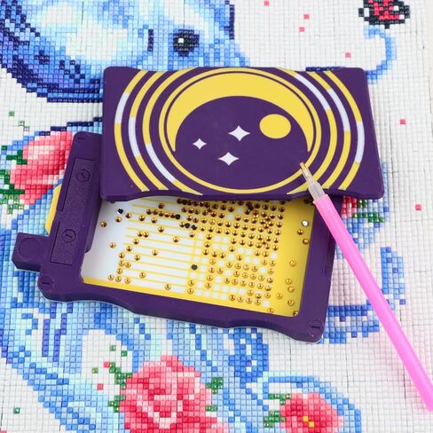 Tontut Diamond Painting Tray Kit, Moon-Shaped DIY Diamond Storage Box, a Convenient Sorting Tool for Beads and Rhinestones in Kuwait