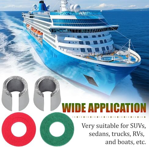 4PCS Car Battery Post Terminal Shims, Positive & Negative Battery Post Lead Terminal Cap Adapter with Washers, Auto Top Post Batteries End Repair Sleeve, Universal for Vehicles in Saudi Arabia