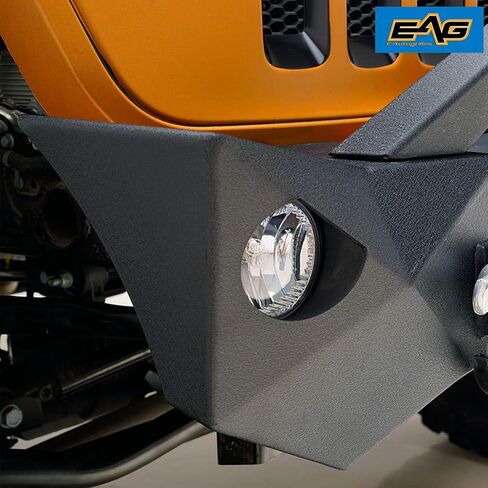 مصد أمامي من الفولاذ EAG مع غطاء ضوء الضباب مناسب لـ 18-22 JL Wrangler in Kuwait