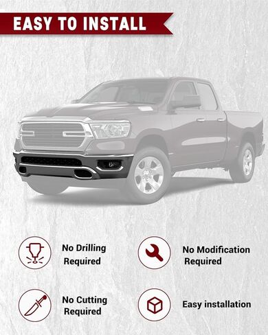 Front Bumpers Compatible with Ram 1500 2019 2020 2021 2022 2023 2024 Front Bumper with Fog Lights Holes (Chrome) in Saudi Arabia