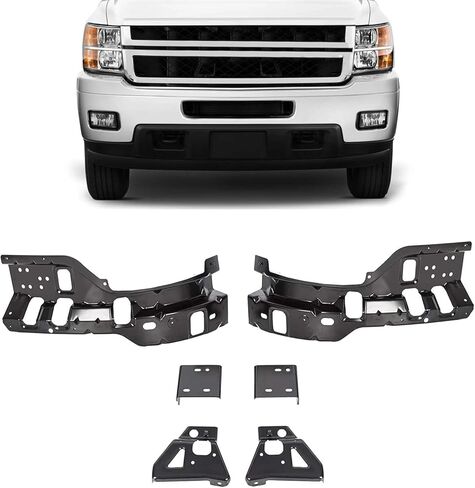 Front Bumper Bracket Set Outers Inners Impact FOR Chevy Silverado 2500HD 3500HD 2011 2012 2013 2014 Steel Replacement Replaces 25883352 25883353 25883347 25883348 25883351 25883350 GM1062100 GM1063100 in Saudi Arabia