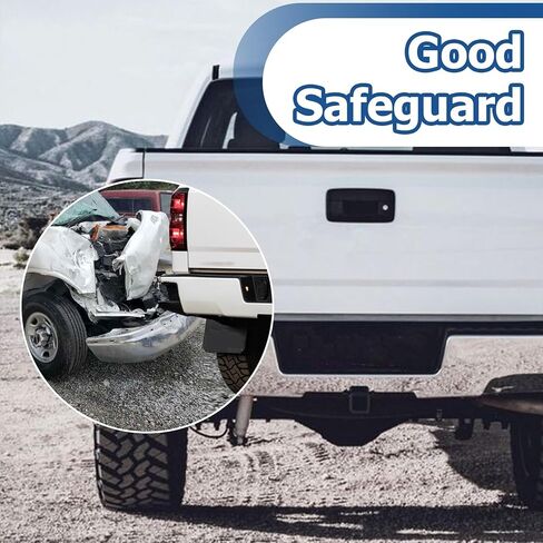 WFLNHB Chrome Rear Step Bumper Replacement for 2014-2018 Chevy Silverado Sierra 1500 with Park Assist Sensor Holes and Corner Steps GM1103175 in Kuwait