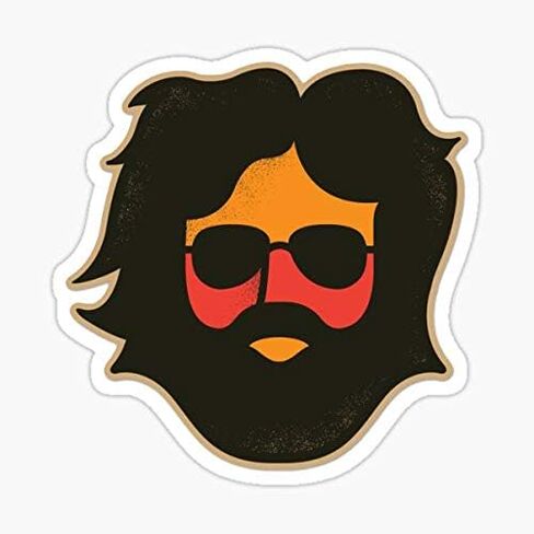 ملصق JG Jerry Garcia - ملصق جرافيك - تلقائي، جدار، كمبيوتر محمول، خلية، ملصق شاحنة للنوافذ، السيارات، الشاحنات in Kuwait