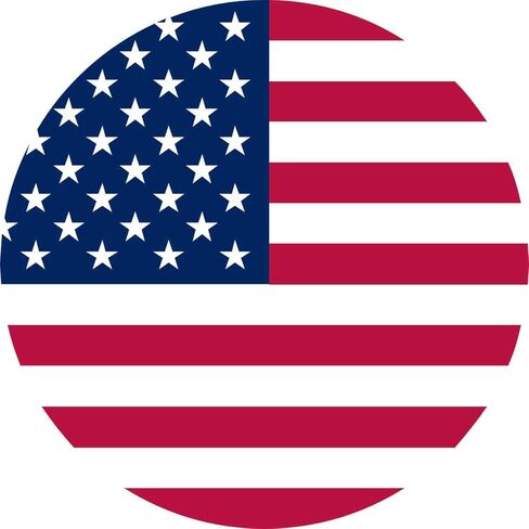 StickerTalk Circular USA Flag Vinyl Sticker, 5 inches by 5 inches in Kuwait