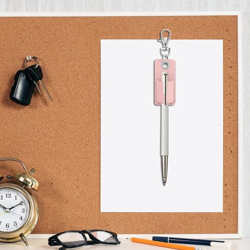 2 Pieces Lanyard Pen Holder Badge Pen Holder Leather Keychain Clip in Kuwait