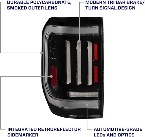Form Lighting Sequential LED Tail Lights compatible with Ford Maverick 2022-2024, Smoked in Saudi Arabia