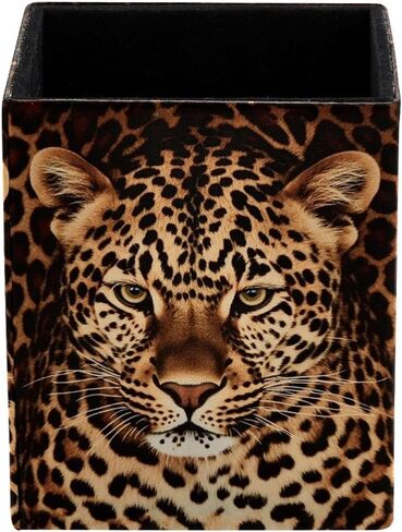 Makeup Brush Holder,Pencil Holder for Desk,Modern Classic Leopard Print Office Desk Organizer in Saudi Arabia