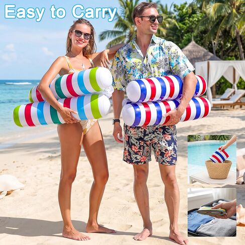 FindUWill 5 Pack Inflatable Pool Hammock Floats for Adults, 4-in-1 Multi-Purpose Water Hammock, Non-Stick PVC Lounge Floaties for Swimming Pool Party Summer Fun in Kuwait