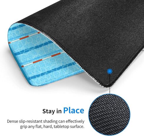 Mouse Pad Swimming Pool Mouse Pads for Desk Non-Slip Rubber Base Square Gaming Mousepad Mat for Computer Home Office in Saudi Arabia