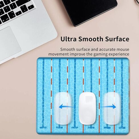Mouse Pad Swimming Pool Mouse Pads for Desk Non-Slip Rubber Base Square Gaming Mousepad Mat for Computer Home Office in Saudi Arabia