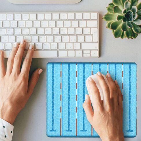 Mouse Pad Swimming Pool Mouse Pads for Desk Non-Slip Rubber Base Square Gaming Mousepad Mat for Computer Home Office in Saudi Arabia