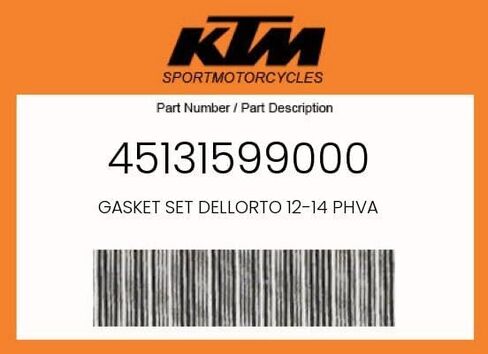 مجموعة الحشيات الأصلية من KTM Dellorto 12-14 Phva - 45131599000 in Kuwait