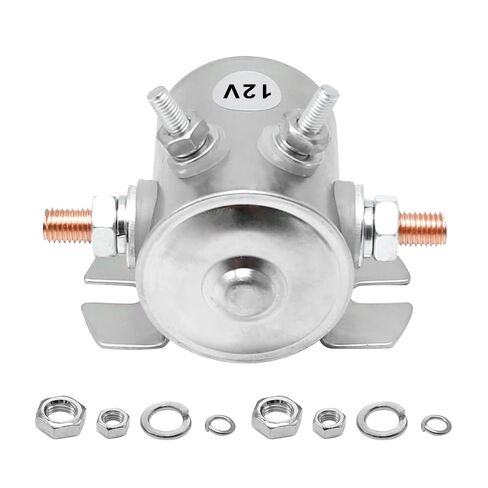 Saihisday 12V 300A 4 Terminal Solenoid 70-111224 3635820 1114208 for Golf Carts Heavy Duty Winch Marine Winches Solenoid Relay in Kuwait