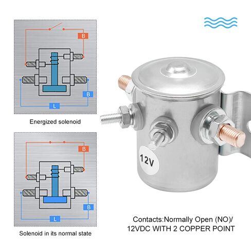 Saihisday 12V 300A 4 Terminal Solenoid 70-111224 3635820 1114208 for Golf Carts Heavy Duty Winch Marine Winches Solenoid Relay in Kuwait
